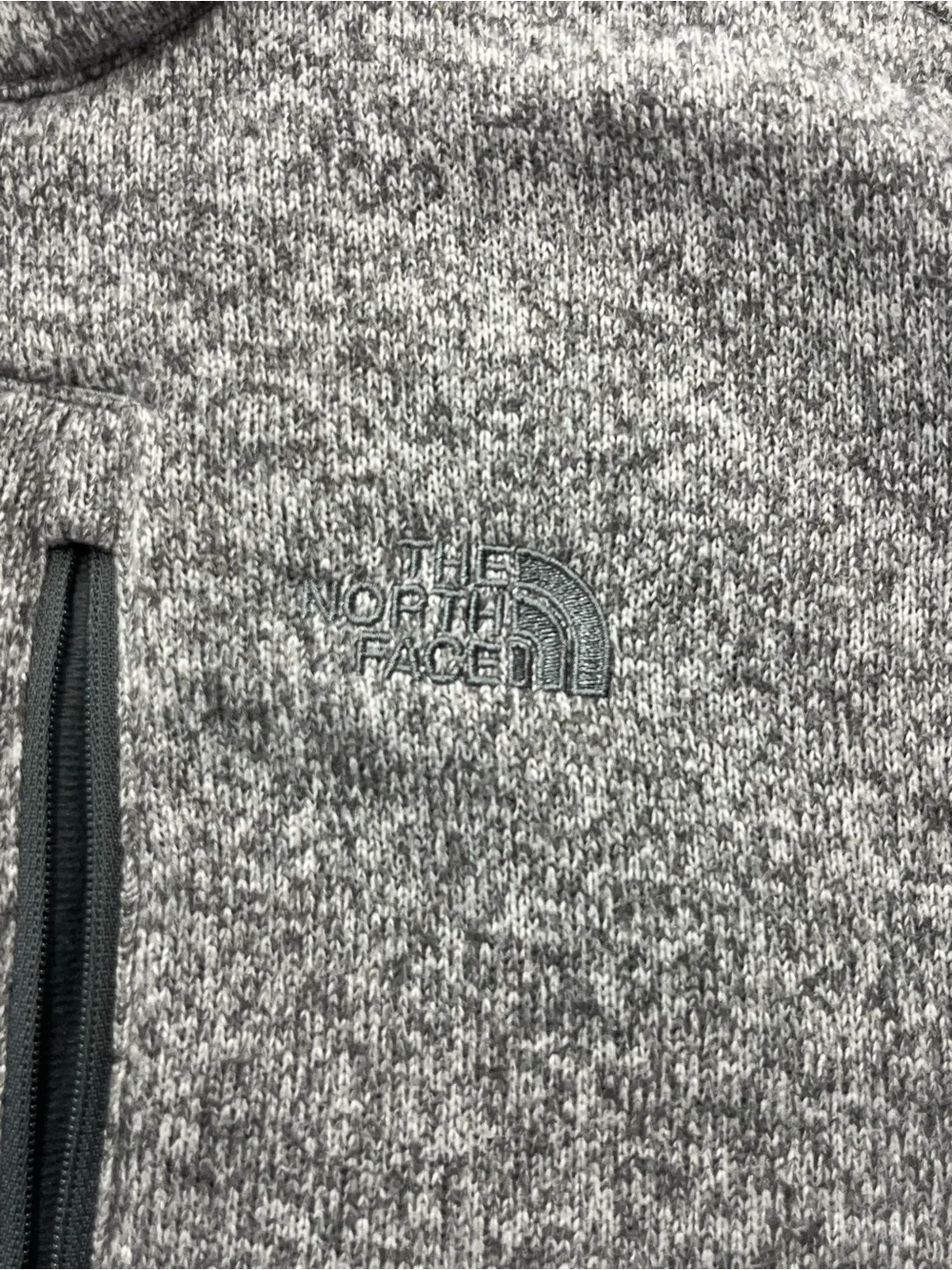The North Face Men's Gray Heather Quarter-Zip Pullover Size Medium